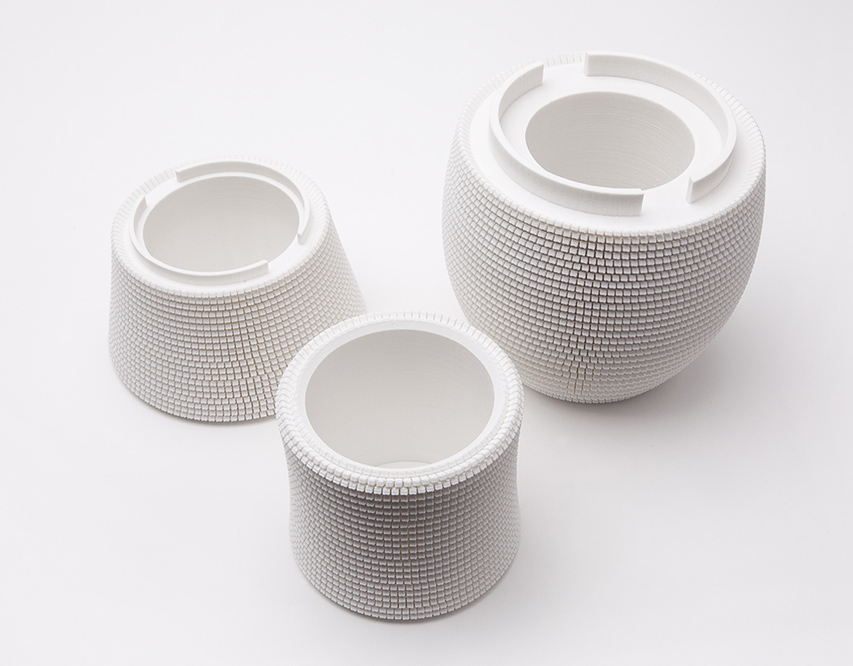 3D프린팅으로 제작된 큐브 꽃병(cube vase) 5